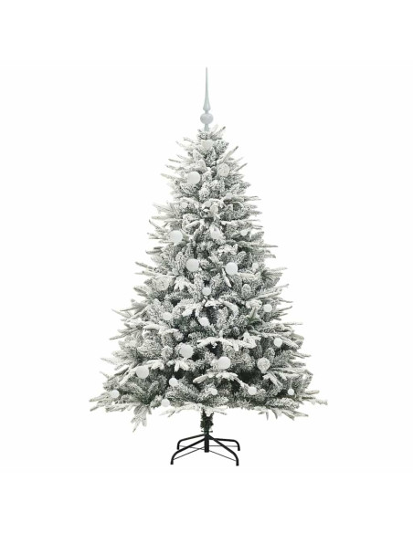 Albero di Natale artificiale preilluminato con set di palline