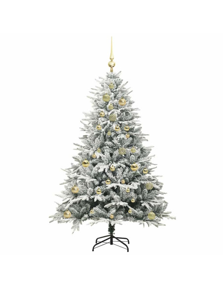 Albero di Natale artificiale preilluminato con set di palline
