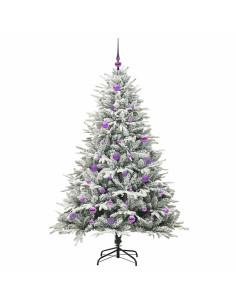 Albero di Natale artificiale preilluminato con set di palline