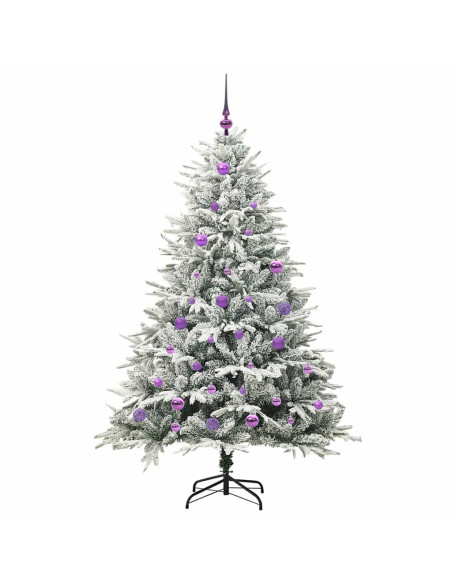 Albero di Natale artificiale preilluminato con set di palline