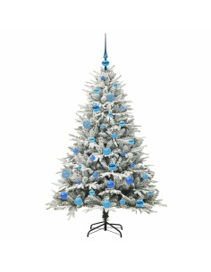 Albero di Natale artificiale preilluminato con set di palline