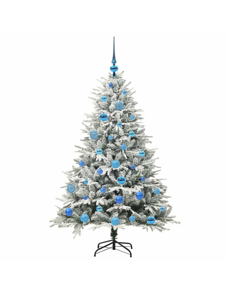 Albero di Natale artificiale preilluminato con set di palline