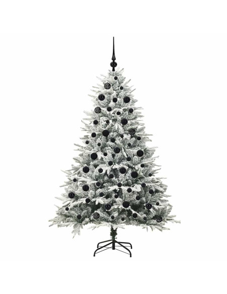 Albero di Natale artificiale preilluminato con set di palline