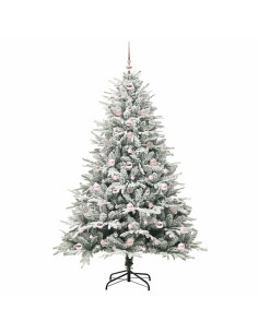 Albero di Natale artificiale preilluminato con set di palline