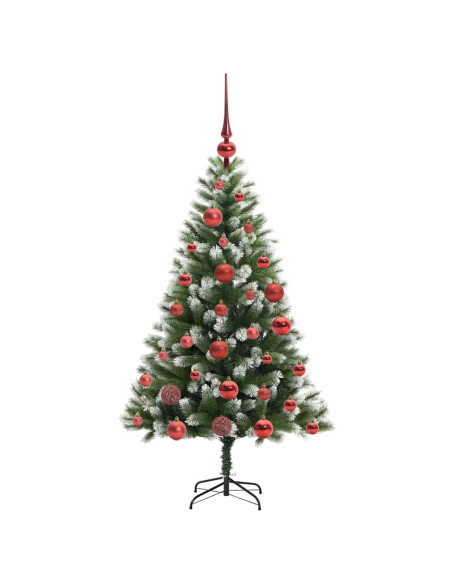 Albero di Natale artificiale a cerniera con neve fioccata