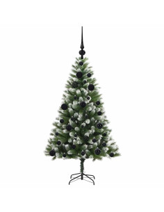 Albero di Natale artificiale a cerniera con neve fioccata