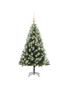 Albero di Natale artificiale a cerniera con neve fioccata