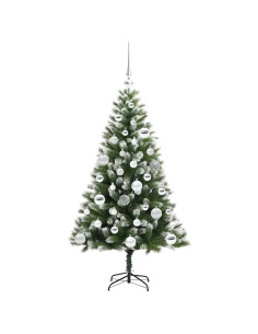 Albero di Natale artificiale a cerniera con neve fioccata