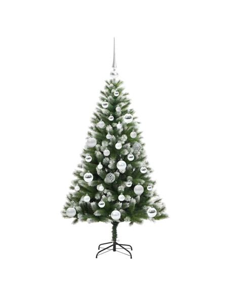 Albero di Natale artificiale a cerniera con neve fioccata