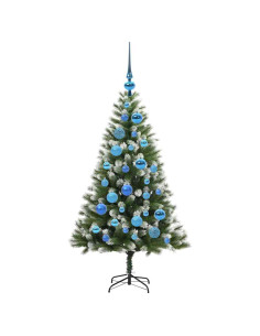 Albero di Natale artificiale a cerniera con neve fioccata