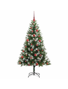 Albero di Natale artificiale a cerniera con neve fioccata