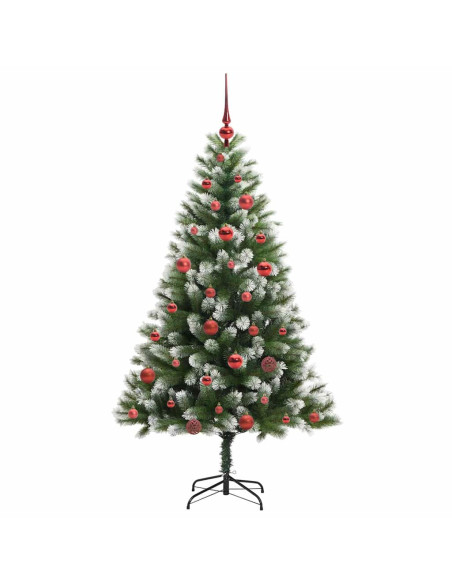 Albero di Natale artificiale a cerniera con neve fioccata