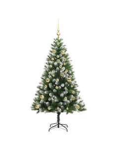 Albero di Natale artificiale a cerniera con neve fioccata