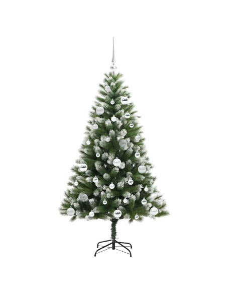 Albero di Natale artificiale a cerniera con neve fioccata
