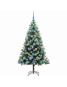 Albero di Natale artificiale a cerniera con neve fioccata