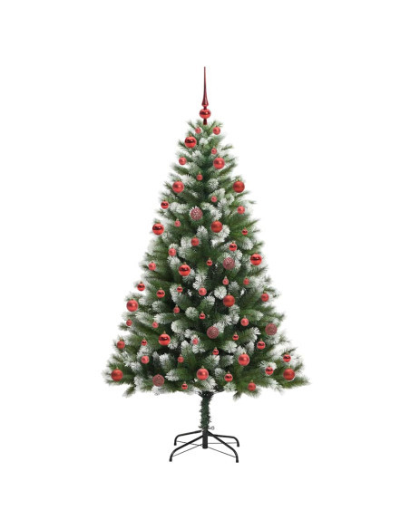 Albero di Natale artificiale a cerniera con neve fioccata