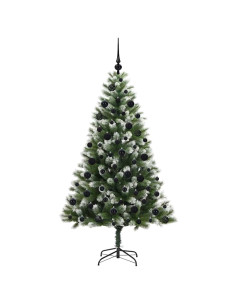 Albero di Natale artificiale a cerniera con neve fioccata