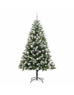 Albero di Natale artificiale a cerniera con neve fioccata