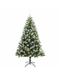 Albero di Natale artificiale a cerniera con neve fioccata