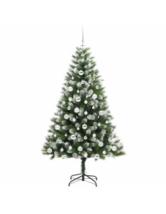 Albero di Natale artificiale a cerniera con neve fioccata