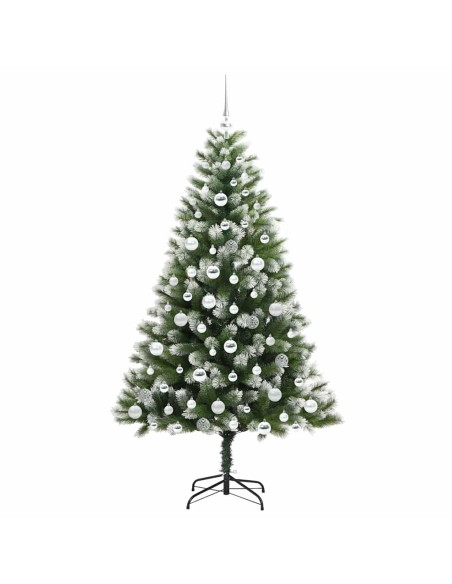 Albero di Natale artificiale a cerniera con neve fioccata