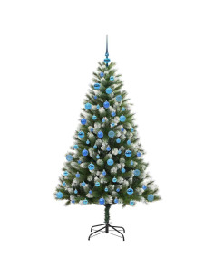 Albero di Natale artificiale a cerniera con neve fioccata