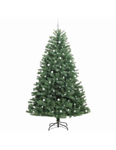 Albero di Natale Artificiale con Rami Pieghevoli Verde 270 cm