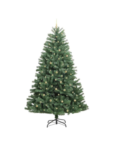 Albero di Natale Artificiale con Rami Pieghevoli Verde 300 cm