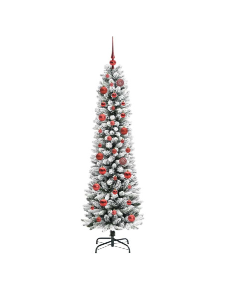 Albero di Natale artificiale con 150 LED Verde e bianco 150 cm