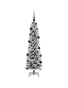 Albero di Natale artificiale con 150 LED Verde e bianco 150 cm