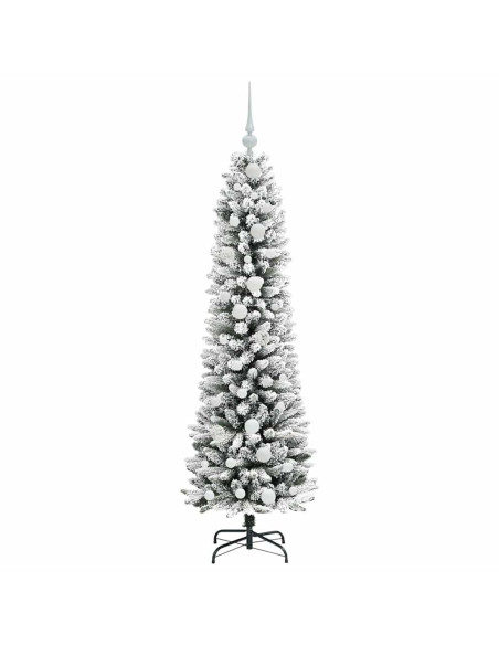 Albero di Natale artificiale con 150 LED Verde e bianco 150 cm