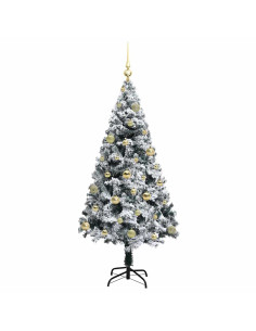 Albero di Natale artificiale con 150 LED Verde 150 cm