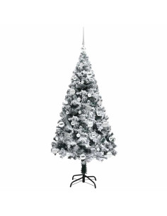 Albero di Natale artificiale con 150 LED Verde 150 cm