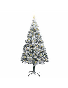 Albero di Natale artificiale con 300 LED Verde 210 cm