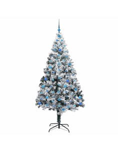 Albero di Natale artificiale con 300 LED Verde 210 cm