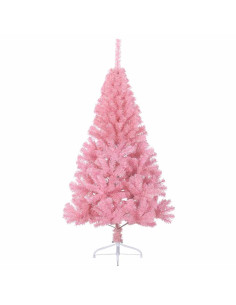 Albero di Natale artificiale con luci integrate Rosa 120 cm PVC