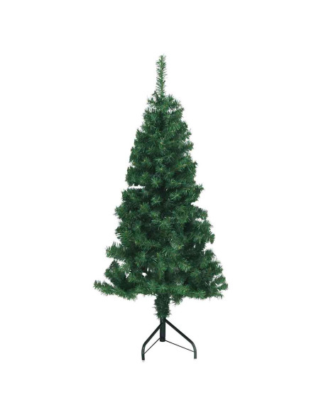 Albero di Natale Artificiale Angolare con 150 LED Verde 120 cm