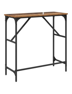 Tavolo consolle Legno vecchio 75 x 32 x 75 cm Legno multistrato