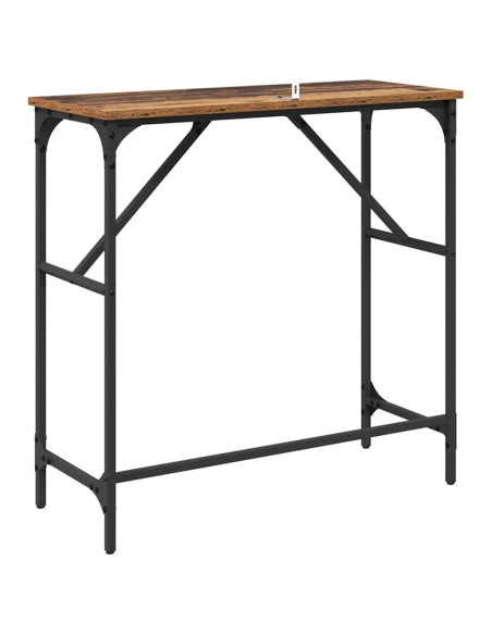 Tavolo consolle Legno vecchio 75 x 32 x 75 cm Legno multistrato