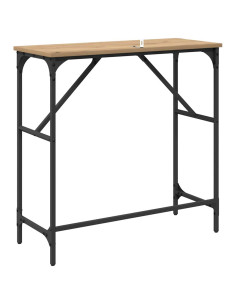 Tavolo consolle rovere artigianale 75 x 32 x 75 cm