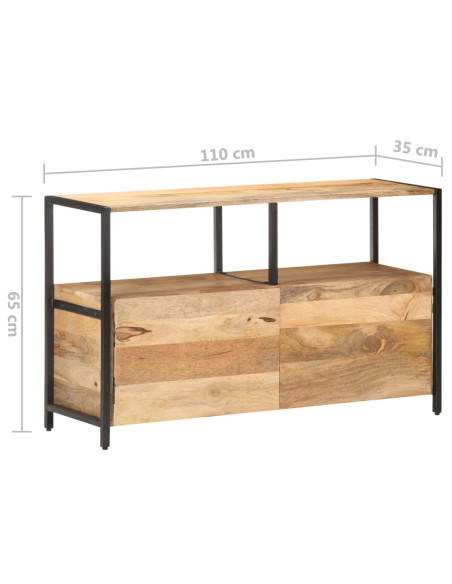 Credenza 110x35x65 cm in Legno Massello di Mango