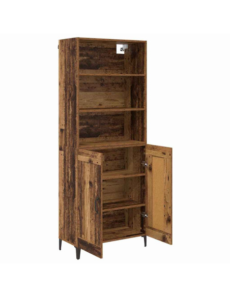 Credenza 2 pcs Legno vecchio Legno multistrato