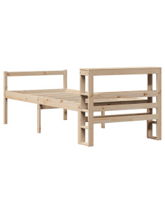 Letto per Anziani con Testiera 100x200 cm Legno Massello Pino 2