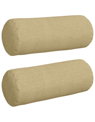 Cuscini a rullo 2 pcs Grigio Verde Ø 15 x 40 cm