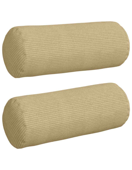 Cuscini a rullo 2 pcs Grigio Verde Ø 15 x 40 cm