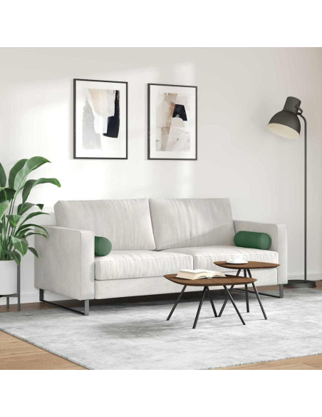 Cuscini a rullo 2 pcs Verde Scuro Ø 15 x 40 cm Tessuto in Cords