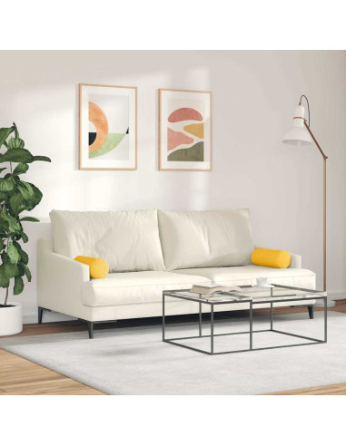 Cuscini a rullo 2 pcs Giallo Chiaro Ø 15 x 40 cm