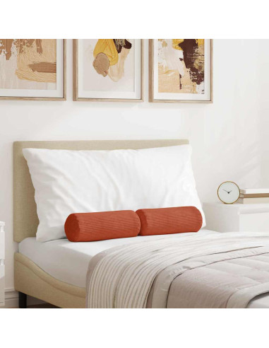 Cuscini a rullo 2 pcs Rosso Arancio Ø 15 x 40 cm