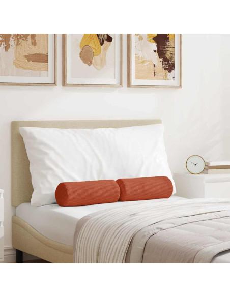 Cuscini a rullo 2 pcs Rosso Arancio Ø 15 x 40 cm