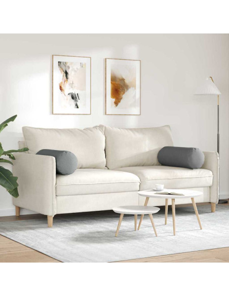 Cuscini a rullo 2 pcs Grigio scuro Ø 25 x 70 cm Tessuto